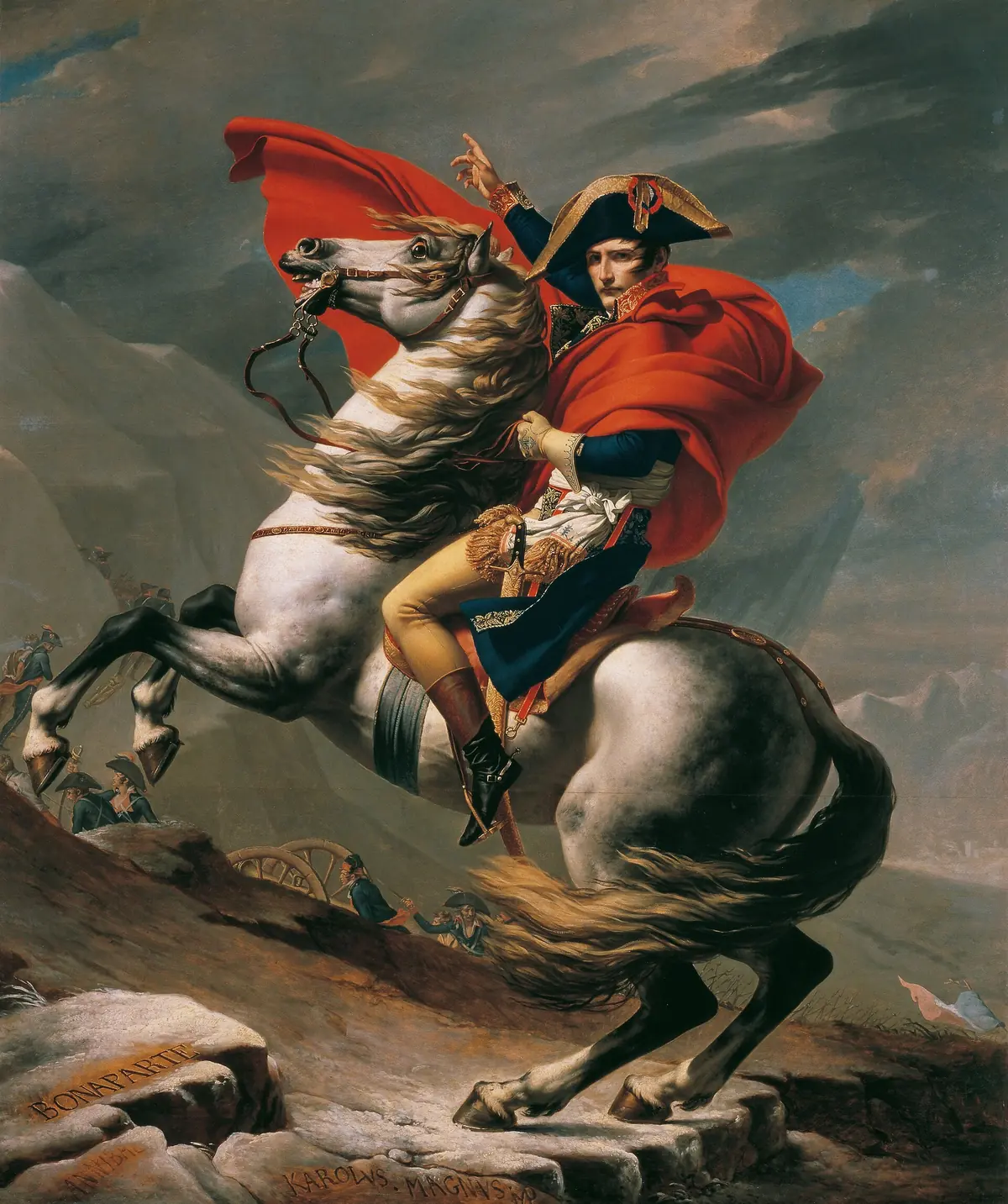 Tranh của Jacques-Louis David: Napoléon vượt dãy Alps
